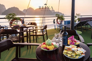 Da Hanoi: Tour di 6 ore della Baia di Halong con pranzo e festa al tramonto