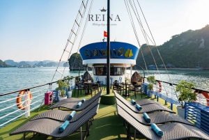 Da Hanoi: Tour di 6 ore della Baia di Halong con pranzo e festa al tramonto