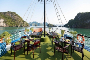 Da Hanoi: Tour di 6 ore della Baia di Halong con pranzo e festa al tramonto