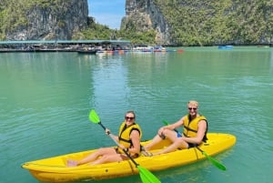 Da Hanoi: crociera di un giorno nella baia di Halong con kayak, grotte e nuoto