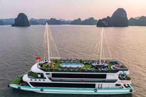 ハノイ発：5つ星クルーズで行くハロン湾ラグジュアリーツアー
