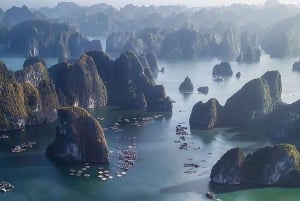 Z Hanoi: Halong Seaplane+ Luksusowy rejs wycieczkowy