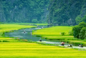 Fra Hanoi: Ninh Binh, Hoa Lu, Tam Coc-bådtur og Mua-grotten