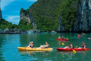 Cruzeiro pela baía de Ha Long e Bai Tu Long com caiaque e almoço buffet