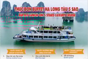 Ninh Binh: Crucero de Lujo de un Día a la Impresionante Bahía de Ha Long + Almuerzo