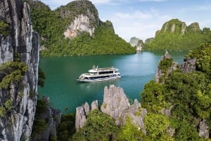 Baia di Ha Long: Crociera di lusso di un giorno, grotte, kayak e pranzo a buffet