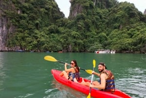 Baia di Ha Long: Crociera di lusso di un giorno, grotte, kayak e pranzo a buffet