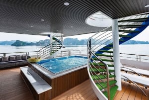 Hanoi: Excursión de un día a la Bahía de Halong con crucero de 5 estrellas y traslado