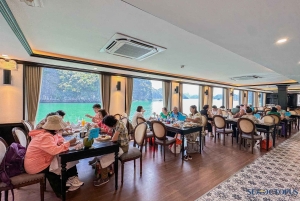 Crucero de lujo de 5 estrellas por la bahía de Halong con almuerzo bufé