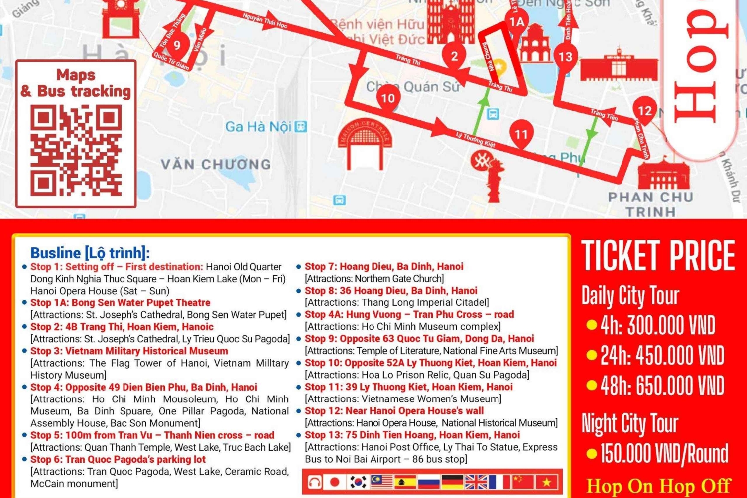 Hanoi: tour della città di Hanoi in autobus, 1 giro