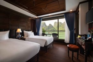 Hanoi: crucero de 3 días por Ha Long/Bahía de Lan Ha con balcón privado.