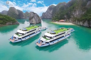 Hanoi: crociera a 5 stelle nella baia di Halong con pranzo, jacuzzi e party