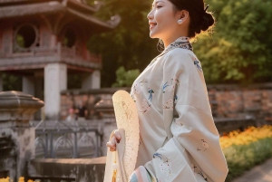 Hanoi: Ao Dai-fotografering med sminke og tilbehør