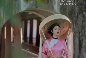 Hanoi: Ao Dai-fotografering med sminke og tilbehør