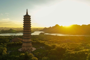 Pagoda Bái Đính w Hanoi, pagoda Nhat Tru lub Tràng An, jaskinia Mua