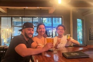ハノイの新鮮な地元のビールと料理のツアー、トレインストリート
