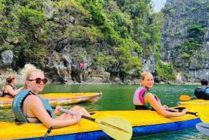 Hanoi/Cat Ba: Lan Ha Bay-dagcruise met donkere en heldere grotten