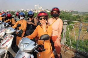 Motortocht door het platteland van Hanoi, geleid door vrouwen