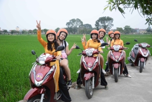 Motortocht door het platteland van Hanoi, geleid door vrouwen