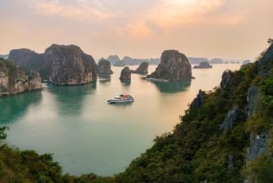 Baia di Halong: Crociera di lusso di un giorno con buffet, kayak e bagno