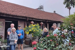 Hanoi: Duong Lamin kylä, ruoanlaittokurssi, risteily Mustalla joella