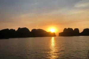 Hanoi: Crucero de día completo por la bahía de Halong con travesía a nado y en kayak