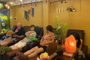 ハノイ：トレインストリート＆スパ体験付きガイド付きフードツアー