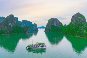 Hanói: Cruzeiro de luxo de dia inteiro na Baía de Ha Long com almoço e caiaque
