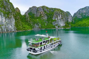 Hanói: Cruzeiro de luxo de dia inteiro na Baía de Ha Long com almoço e caiaque