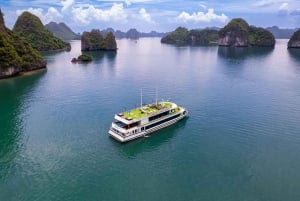 Hanoi : Croisière dans la baie d'Halong, grotte étonnante, île de Titov et kayak