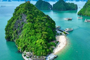 Hanoi: Bådtur i Halong-bugten med buffet, kajaksejlads og transport