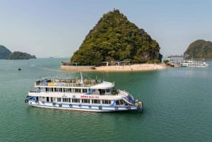 Hanoi: escursione di un giorno nella baia di Halong con l'isola di Titop, la grotta e il kayak
