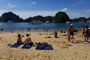 Hanoi: Halong Bay dagstur med Titop Island, grotte og kajak