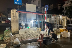 Hanoi: prywatna wycieczka nocna po targu Long Biên z lokalnym przewodnikiem
