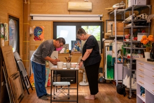 Hanoi: Privat kunstatelieroplevelse med materialer