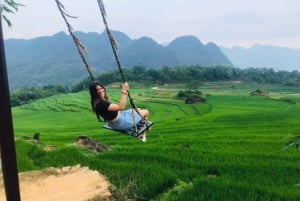 Hanoi: Senderismo de 2 días por la naturaleza de Pu Luong, fin del viaje en Ninh Binh