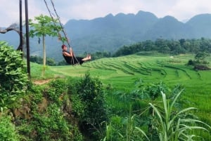 Hanoi: Senderismo de 2 días por la naturaleza de Pu Luong, fin del viaje en Ninh Binh