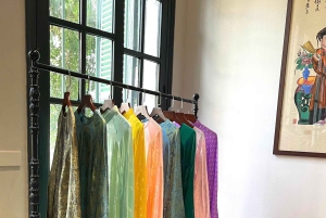 ハノイ：旧市街で伝統的なアオザイレンタル＆フォトウォーク