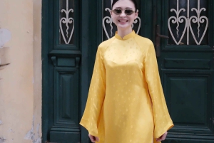 ハノイ：旧市街で伝統的なアオザイレンタル＆フォトウォーク