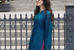 ハノイ：旧市街で伝統的なアオザイレンタル＆フォトウォーク