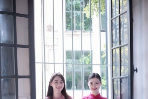 ハノイ：旧市街で伝統的なアオザイレンタル＆フォトウォーク