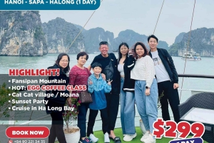 Hanoi: 5-tägige Tour nach Sapa, Fansipan und zur Halong-Bucht