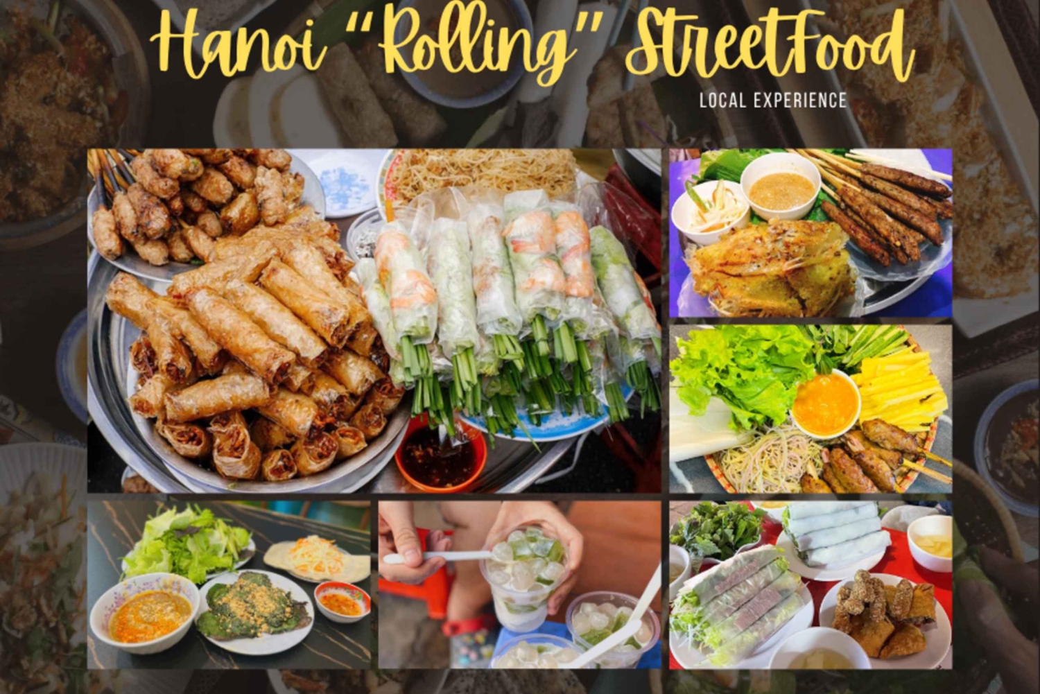 Hanoi-spadsertur og byvandring med 'rulende' street food