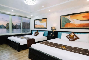 Lan Ha Bay luksuscruise med balkong – sykling + kajakk + billetter