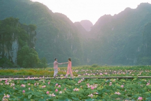 Excursão de luxo em limusina: Hoa Lu, Trang An/Tam Coc e Caverna Mua