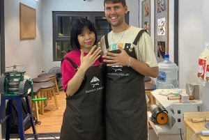 ベトナムハノイのシルバーアクセサリー作りワークショップ