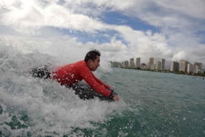 Bodyboard-lektion i Waikiki, 3 eller flere elever, 13+