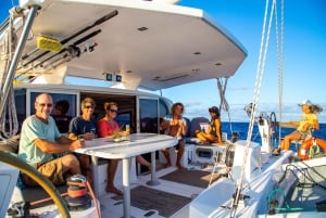 Da Honolulu: Crociera privata in catamarano con capitano ed equipaggio