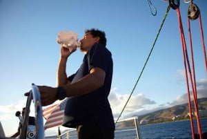 Ab Kona: Honokohau Bootsfahrt bei Sonnenuntergang mit Getränken und Snacks