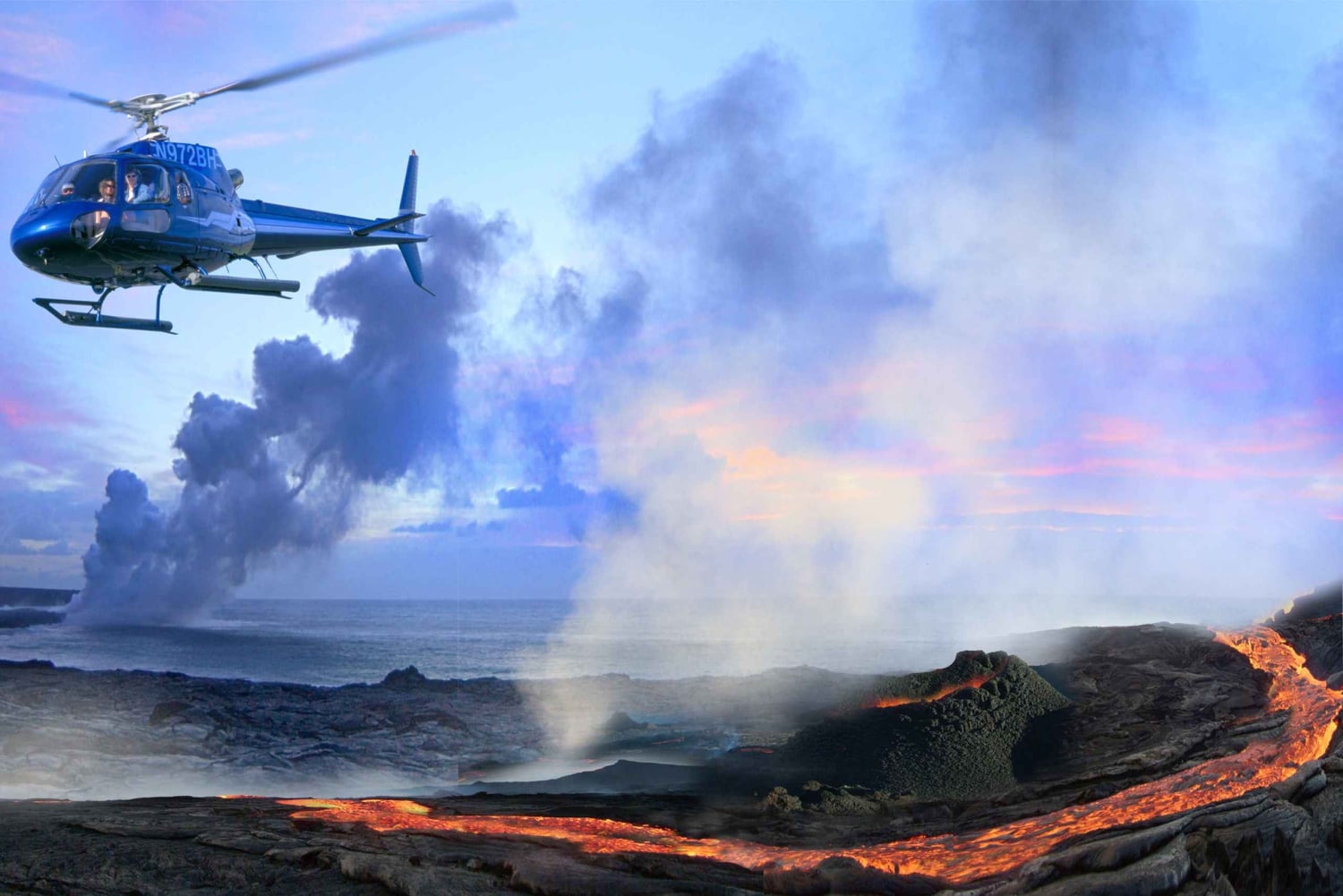 From Oahu: Big Island Volcano Adventure & Helicopter